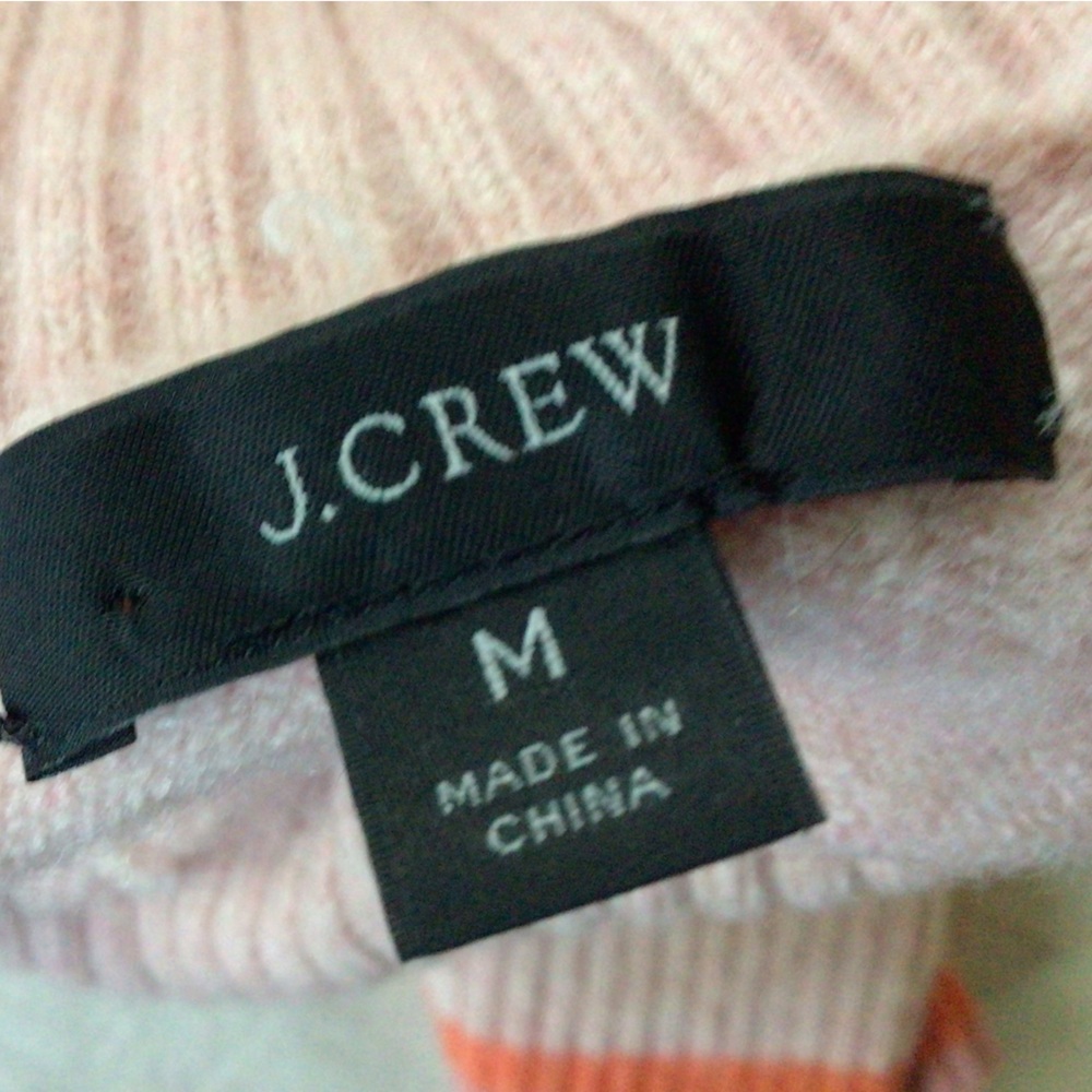 J.Crew Striped turtleneck sweater in Supersoft yarn - pink, medium - Picture 9 of 9